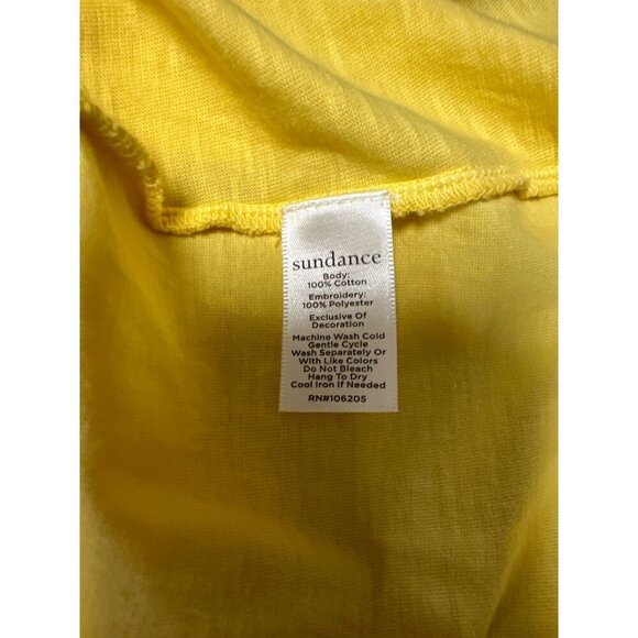 Sundance Splendor In Bloom Yellow Floral Embroidered Lace Top Boho Womens Size X - Picture 7 of 8